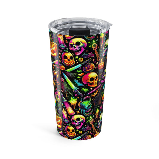 Halloween Skull Tumbler 20oz - Colorful Party Cup Gift