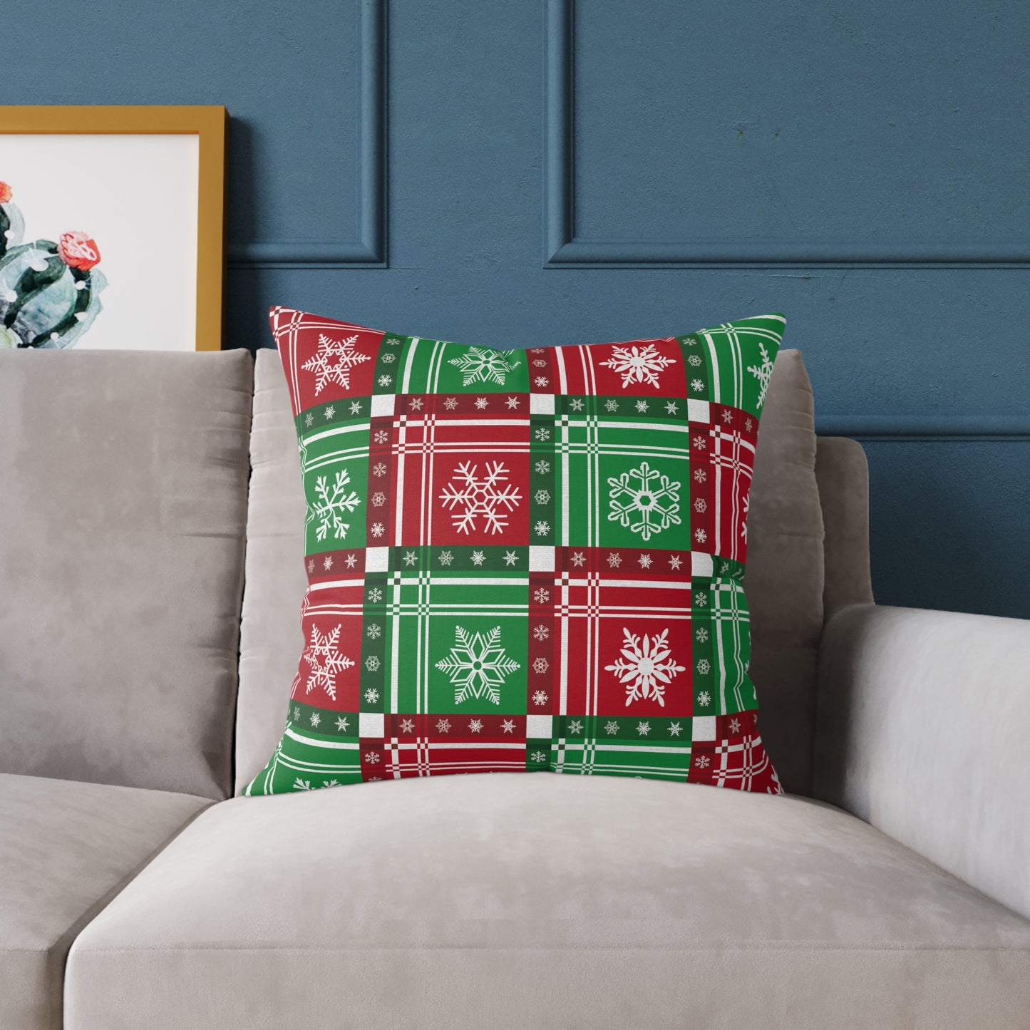 Holiday Humor Square Poly Canvas Pillow, Beautiful Two-Sided Holiday Decor Pillow for Home or Office, Accent for Any Room
