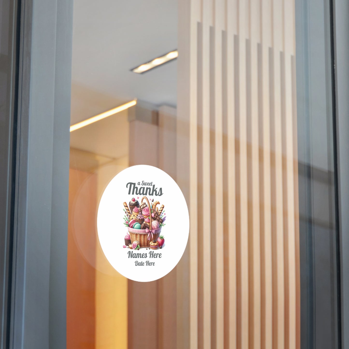 Sample Personalized Sweet Thanks Stickers for Events, Wedding Favors, Party Decor, Custom Labels, Gift Wrap