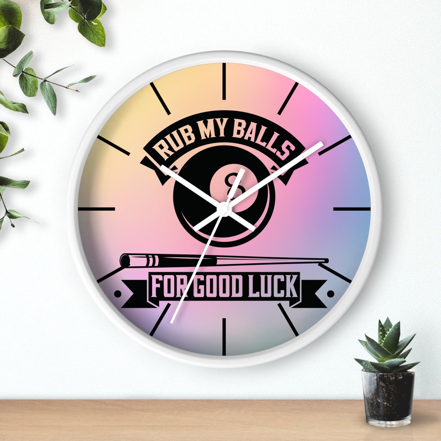 Pool Humor Quote Wall Clock - Game Room Decor Gift