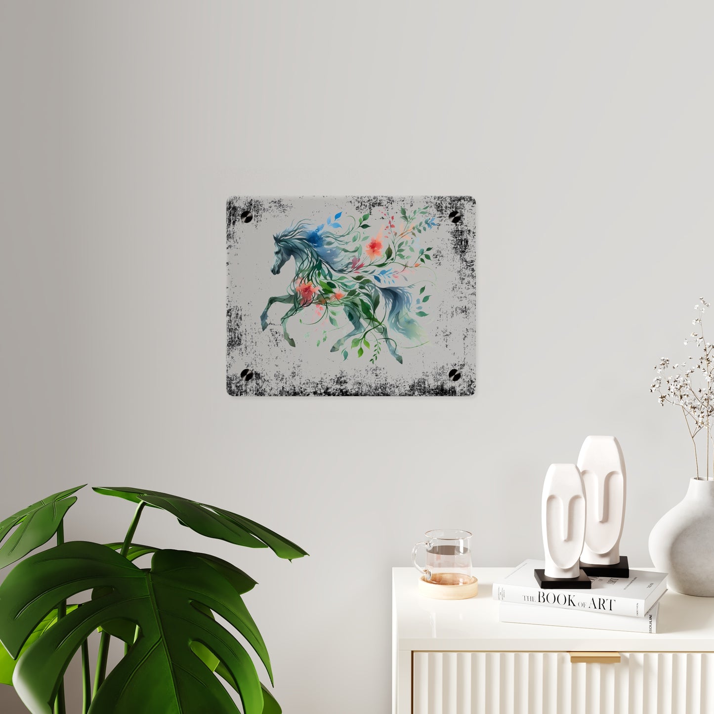 Whimsical Horse Acrylic Wall Art Panel – Nature-Inspired Home Decor