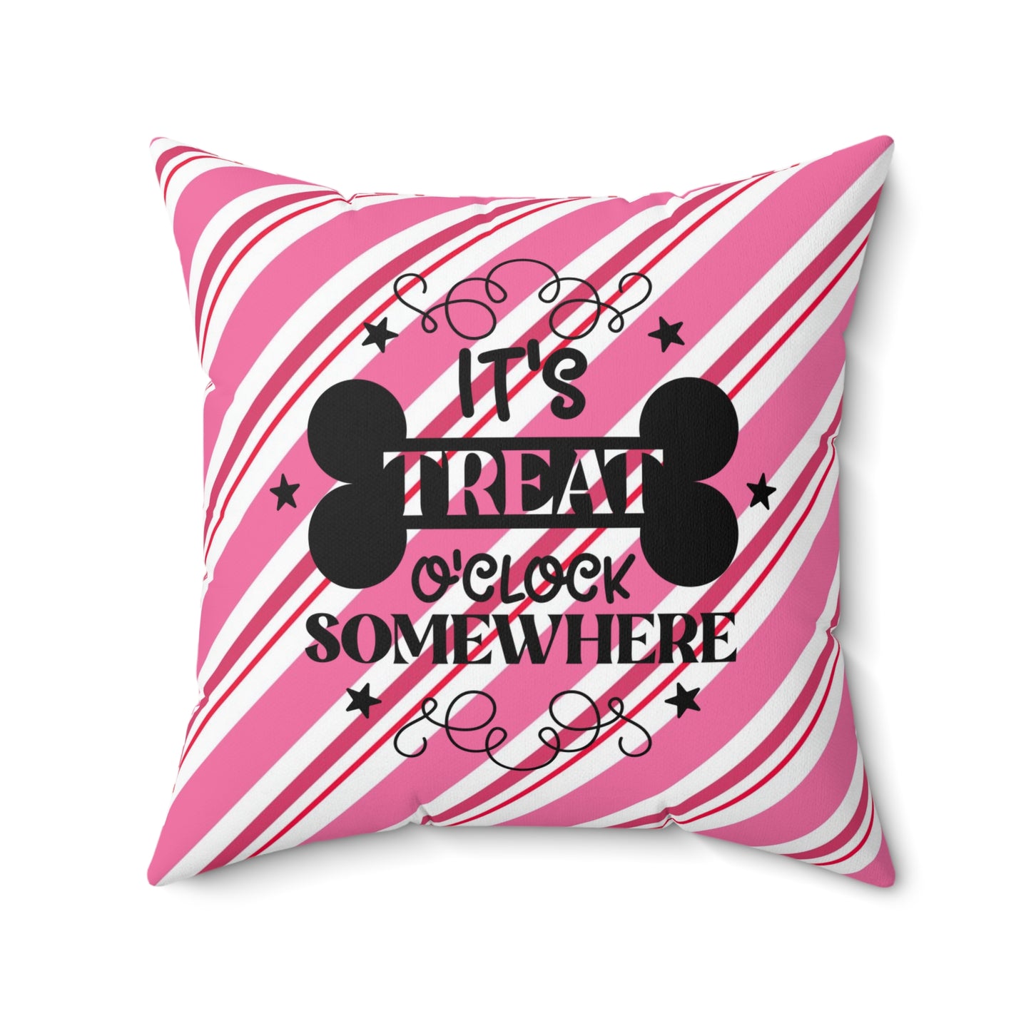 Pet Holiday Theme Spun Polyester Square Pillow, Pet Lover's Holiday Decor for Home or Office, Holiday Decor for Pet Lover's