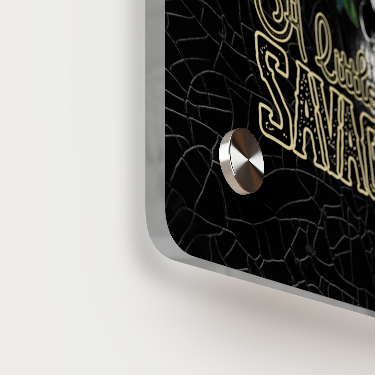 Acrylic Wall Art Panel- 'A Little Sunshine, A Little Savage' Design with Sunflowers