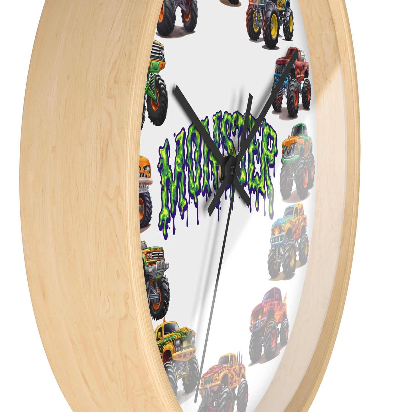 Monster Truck Wall Clock - Room Decor Gift for Truck Lovers