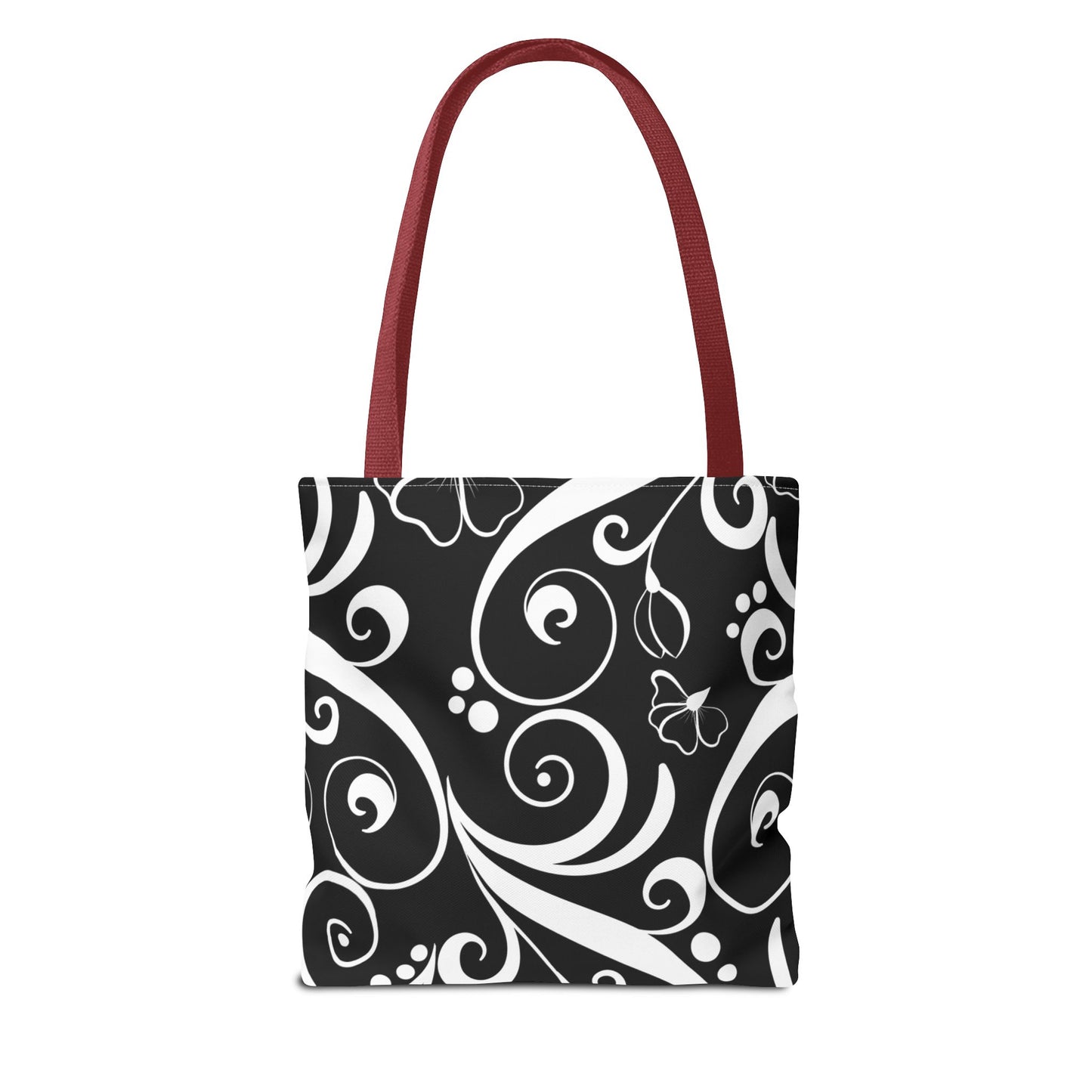 Fashionable Black and White Pattern Tote Bag (AOP), Stylish, Great Gift Idea for Birthdays, Holidays, Any Occasion for Anyone