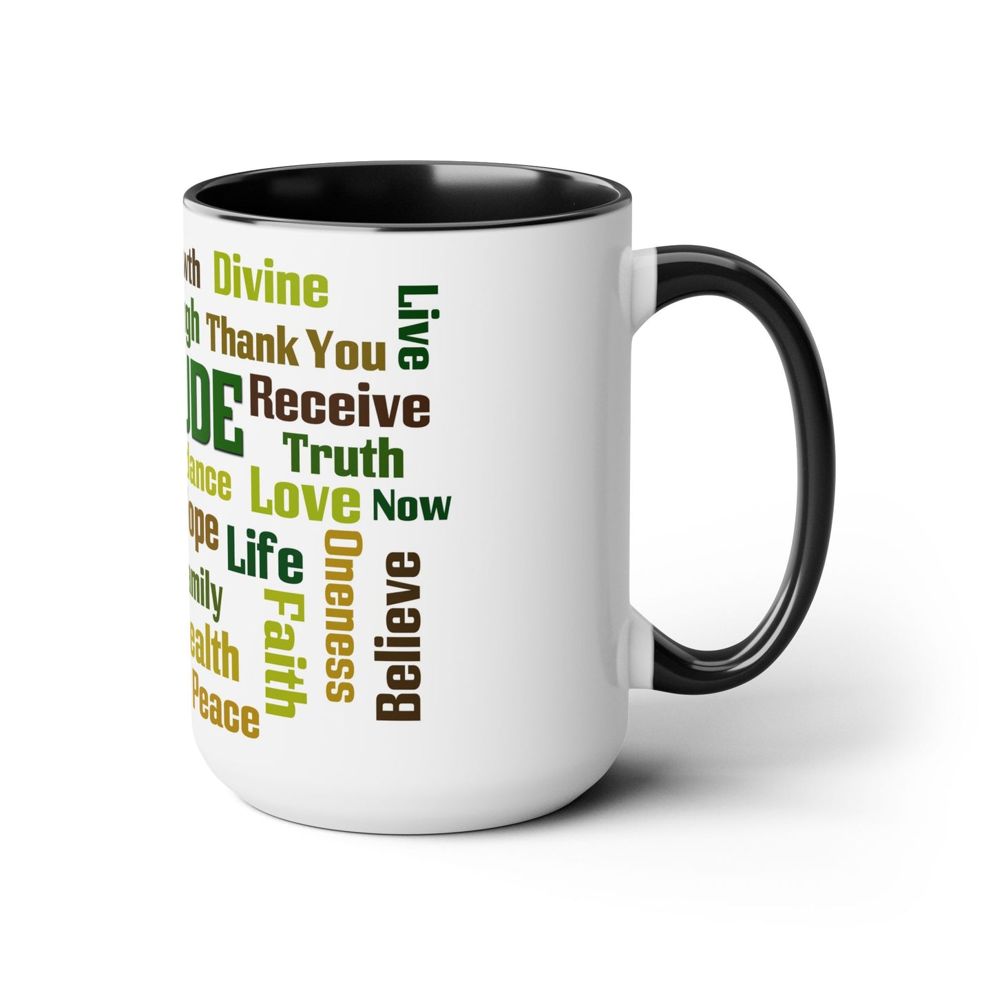 Inspirational Two-Tone Coffee Mugs,15oz, Coffee, Tea, Hot Chocolate Lovers, Gift Idea for Family, Friends and Co-Workers, for Any Occasion