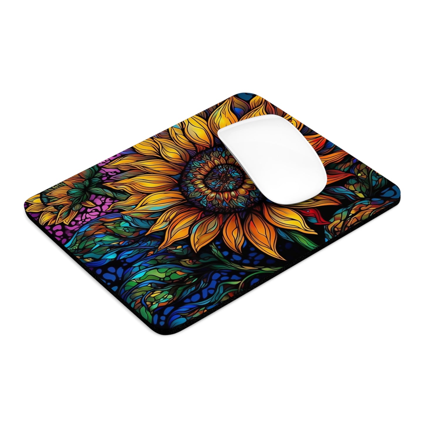 Vibrant Sunflower Desk Mouse Pad - Colorful Art Essential for Home & Office