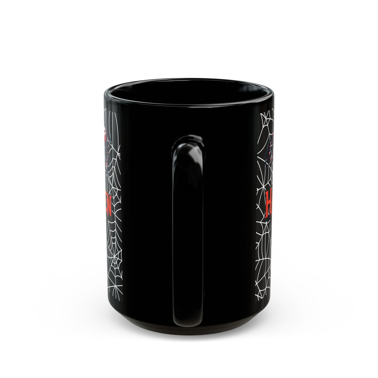 Halloween Spider Mug, Spooky Coffee Cup, Black Mug for Halloween, Halloween Decor, Fun Gift for Halloween Lovers, Unique Drinkware