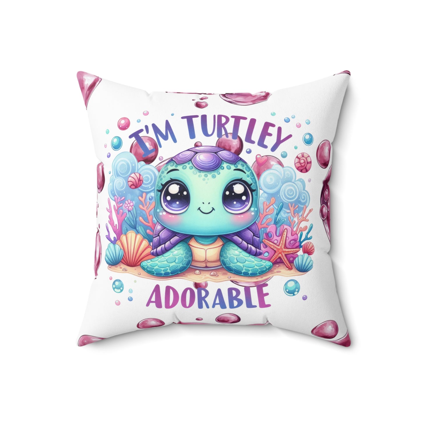 Whimsical Turtle Pillow, Fun Home Decor, Kid-Friendly Cushion, Sea-Themed Accent Pillow, Creative Gift for Ocean Lovers
