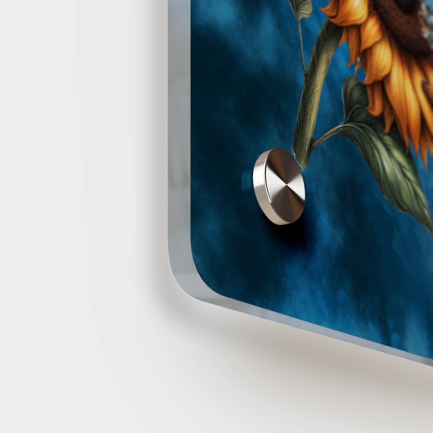 Inspirational Sunflower Acrylic Wall Art Panel - "Stronger Than The Storm"