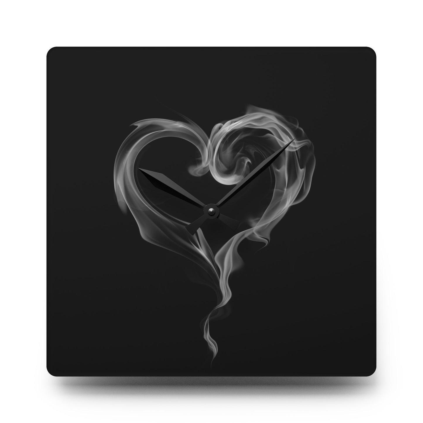 Gothic Smoky Heart Wall Clock - Dark Romance Home Office Decor