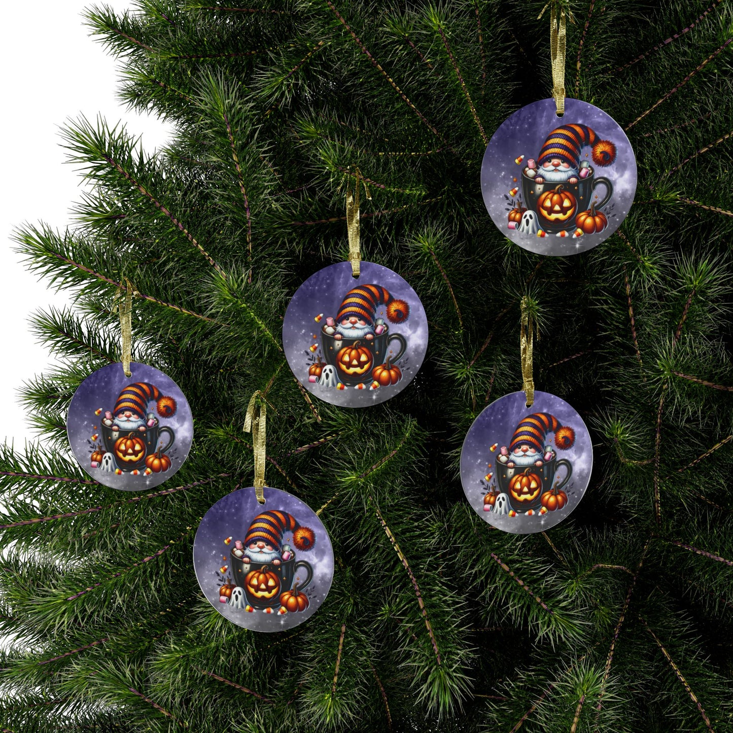 Halloween Gnome Acrylic Holiday Ornament - Festive Decor