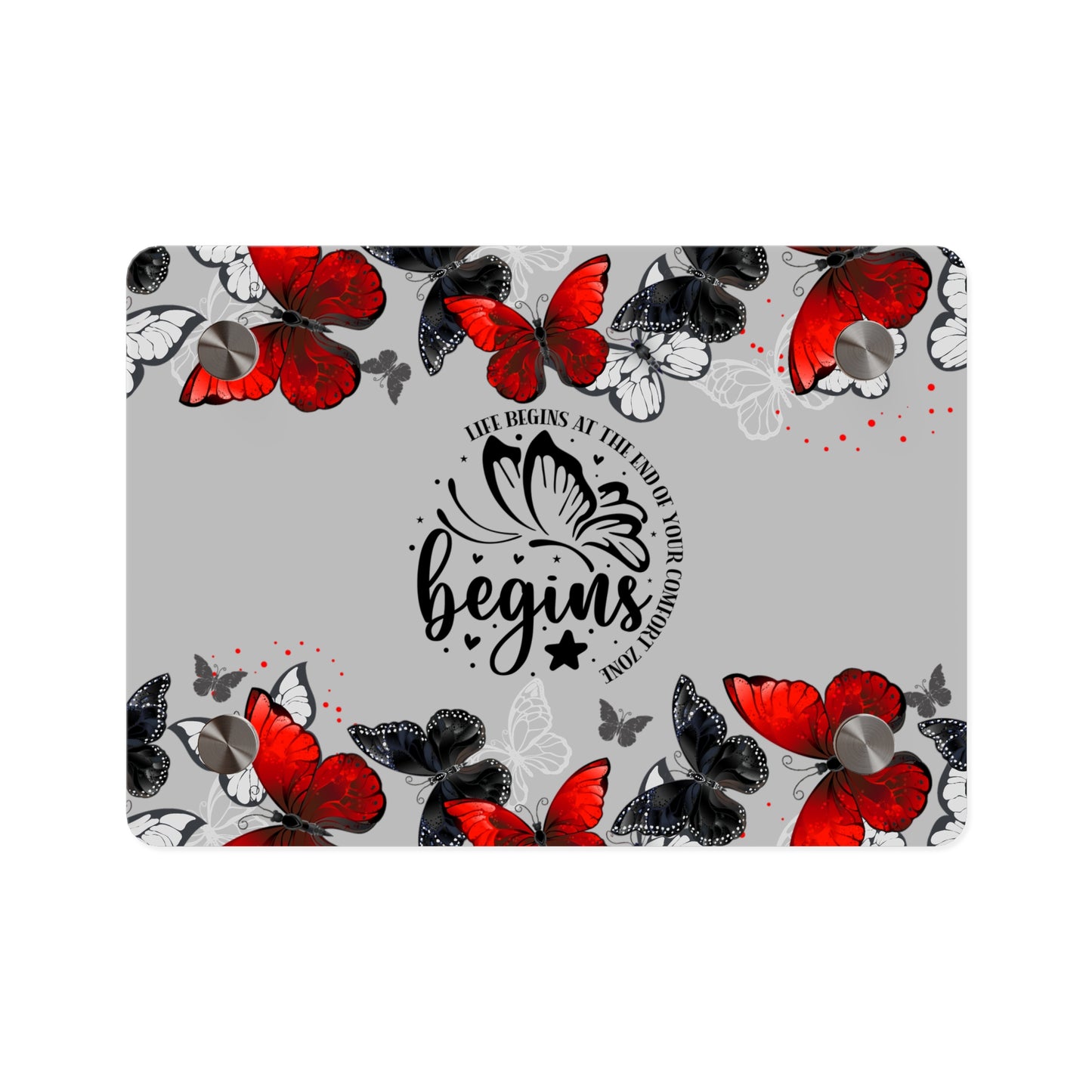 Inspirational Butterfly Acrylic Wall Art Panel - 'Life Begins' Decor