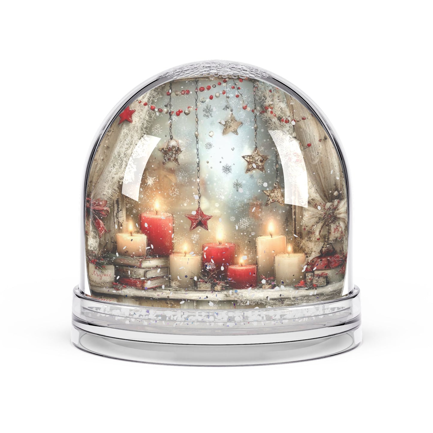 Holiday Candle Snow Globe — Cozy Christmas Home Décor Gift