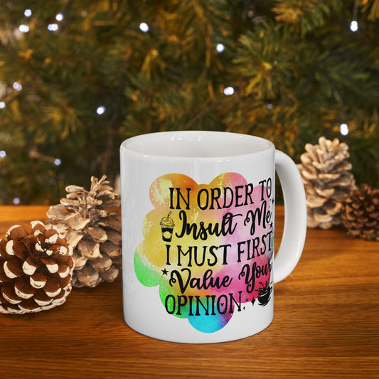 Funny Quote Ceramic Mug - Colorful Coffee Cup for Daily Humor