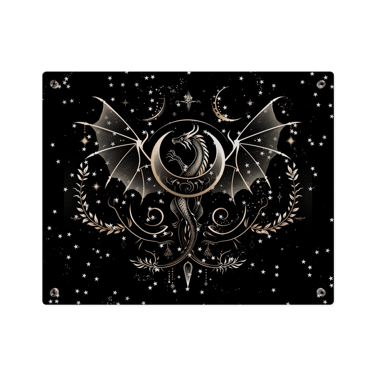 Mystical Dragon Acrylic Wall Art Panels - Celestial Decor for Fantasy Lovers