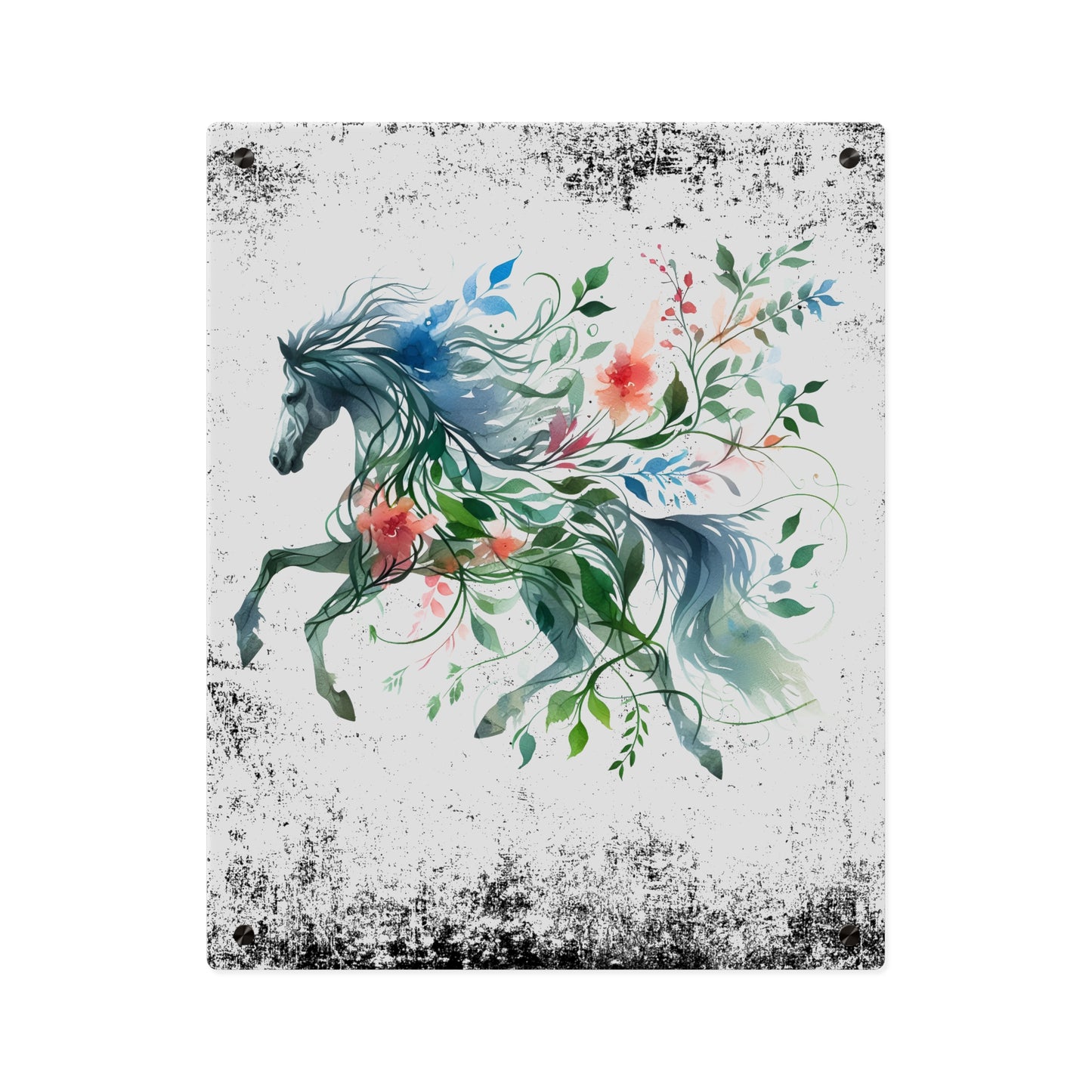 Whimsical Horse Acrylic Wall Art Panel – Nature-Inspired Home Decor
