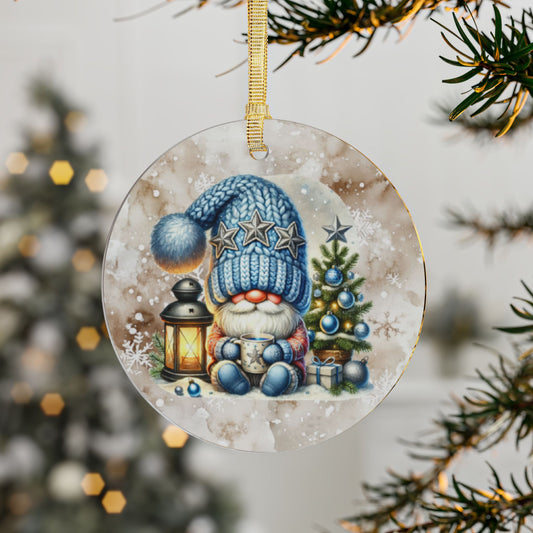 Charming Christmas Acrylic Ornaments with Woodland Gnome Design Holiday Decor