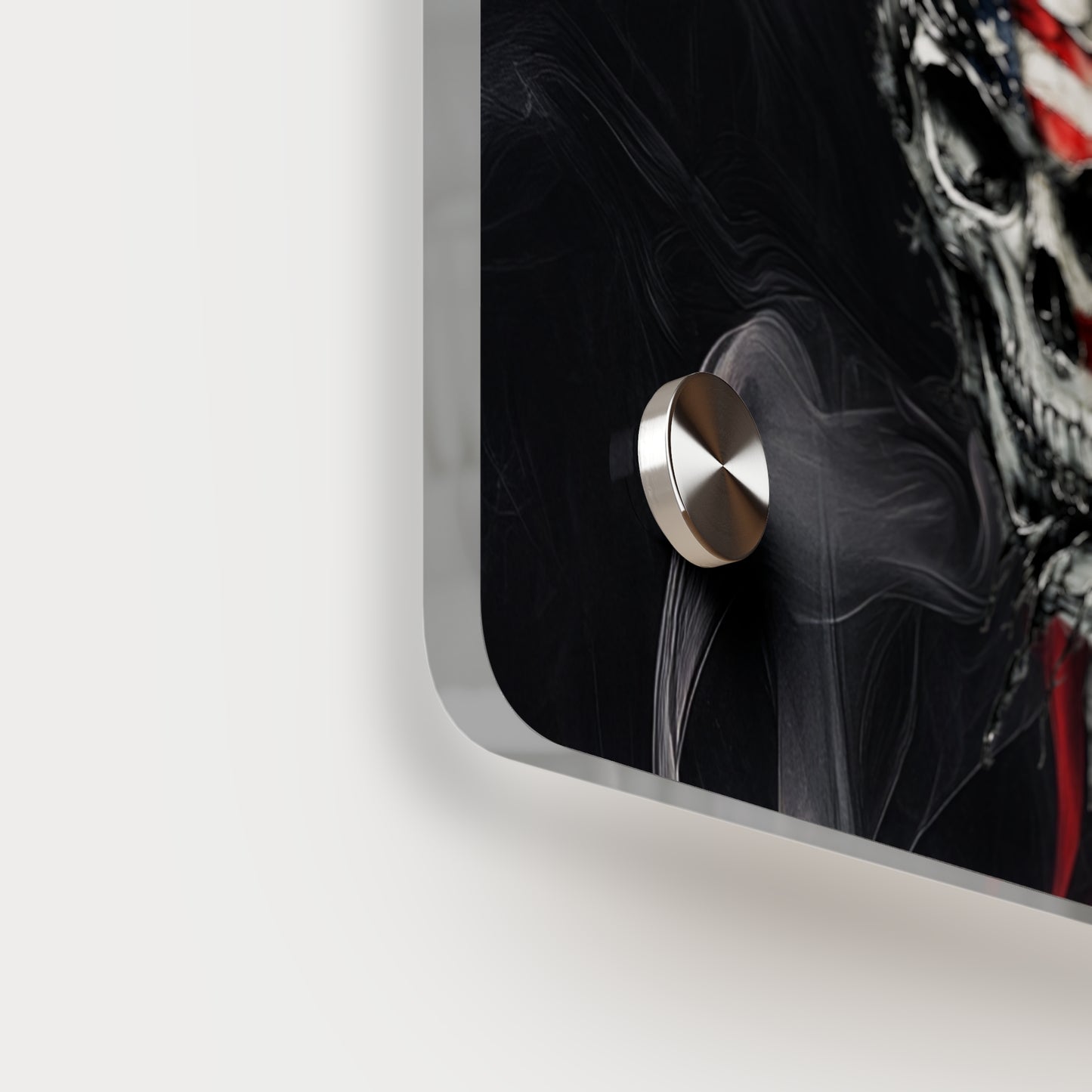 American Skull Acrylic Wall Art Panels - Edgy Decor for Rebels & Patriotic Souls