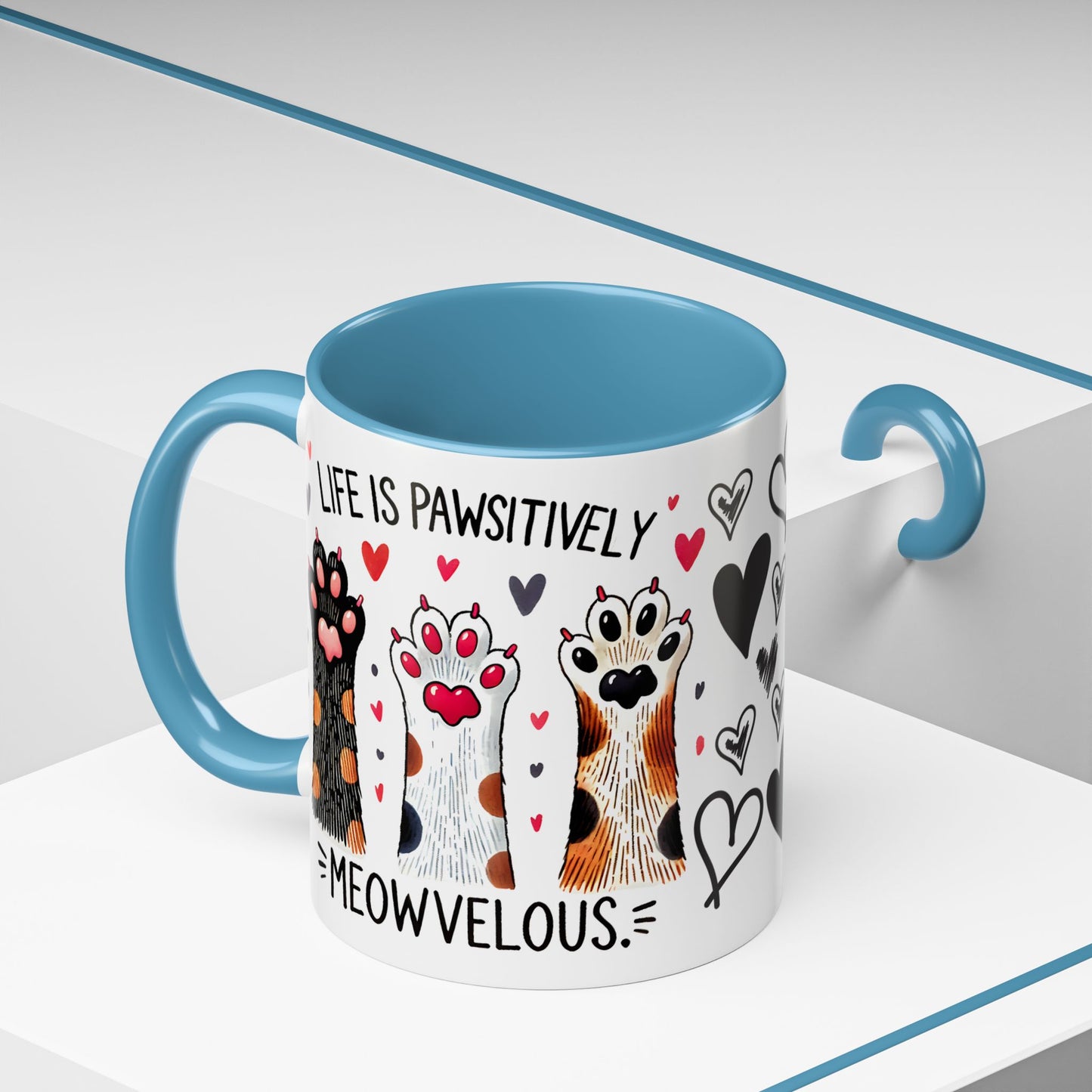 Coffee Mug - Humorous Stylish Cat Saying Mug, Gift Mug for Cat Lovers, Animal Lover Gift Idea, Housewarming Gift