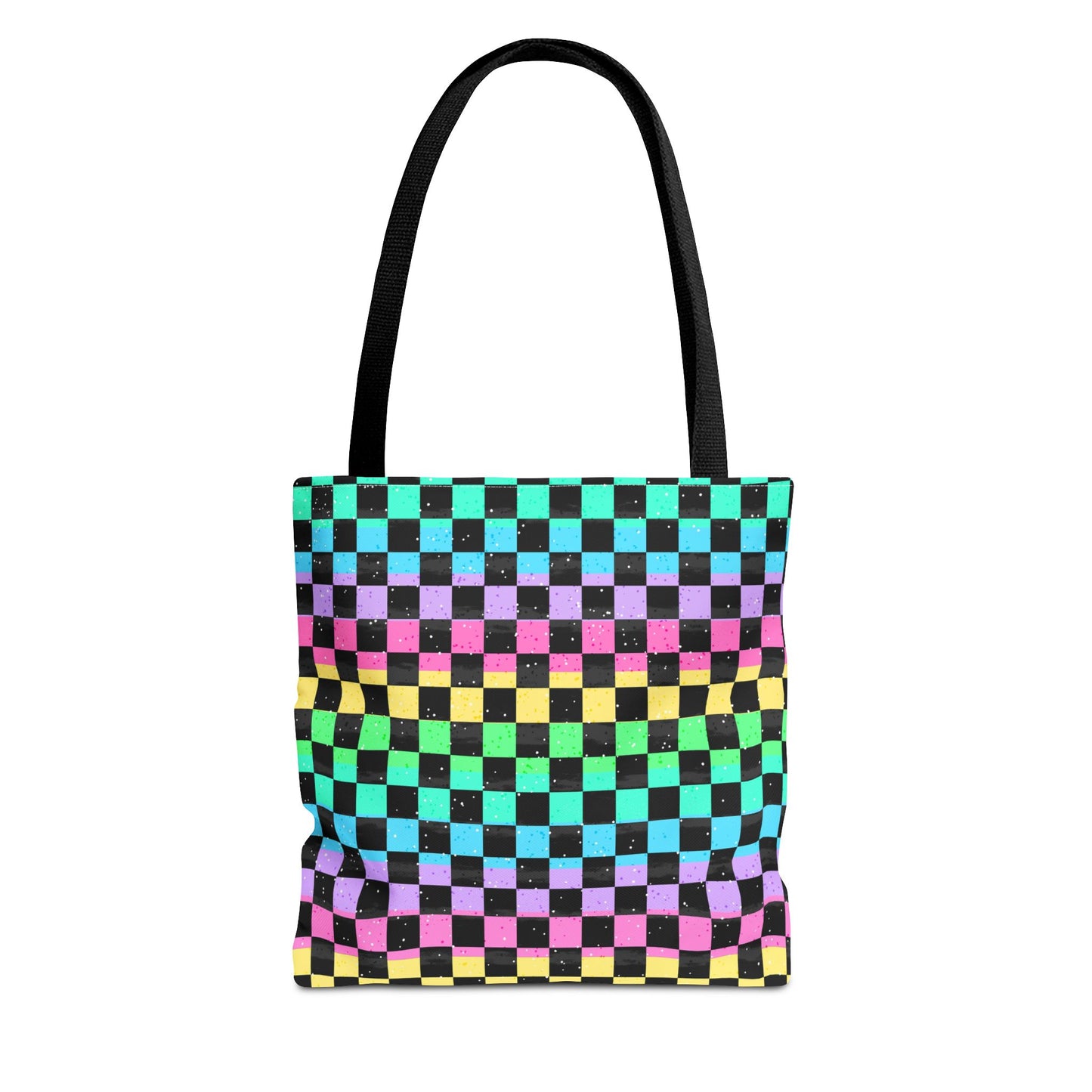 Colorful Checkerboard Tote Bag - Vibrant Reusable Shopping Bag, Eco-Friendly Gift, Summer Beach Accessory, Fashionable Everyday Tote