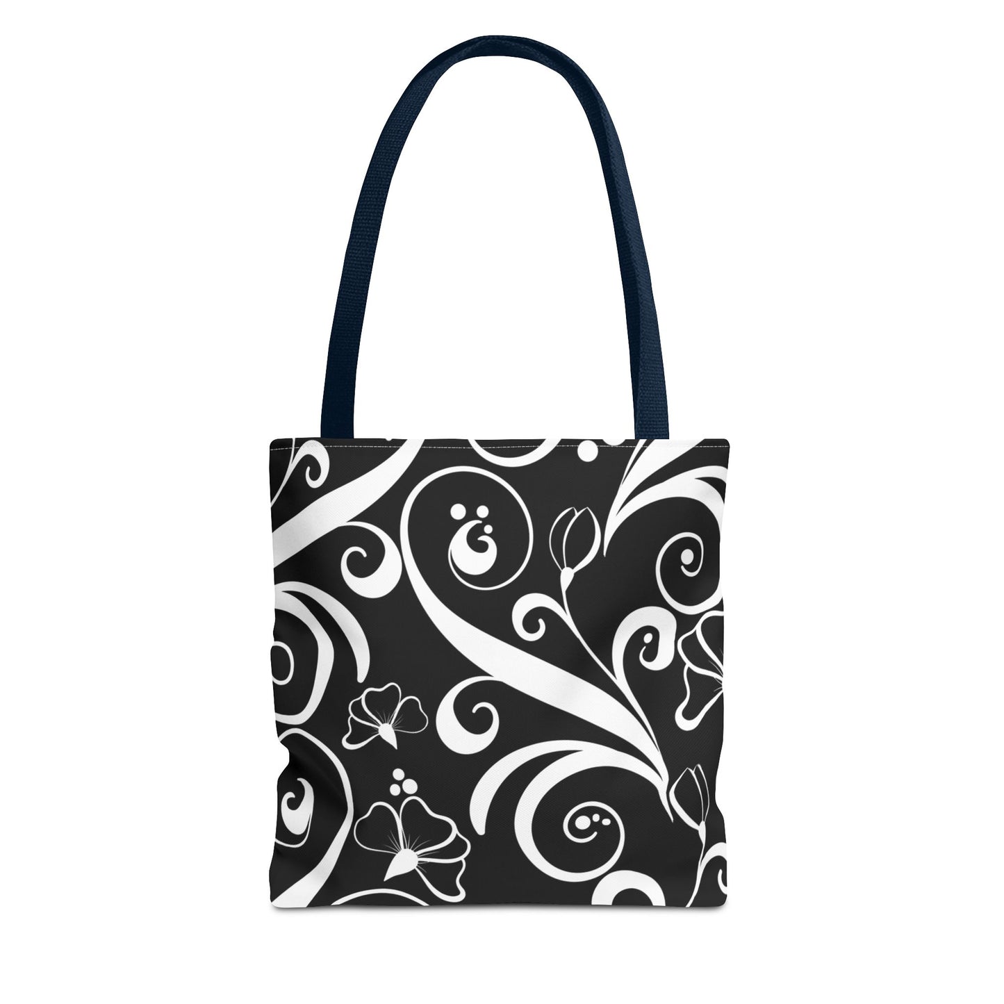Fashionable Black and White Pattern Tote Bag (AOP), Stylish, Great Gift Idea for Birthdays, Holidays, Any Occasion for Anyone