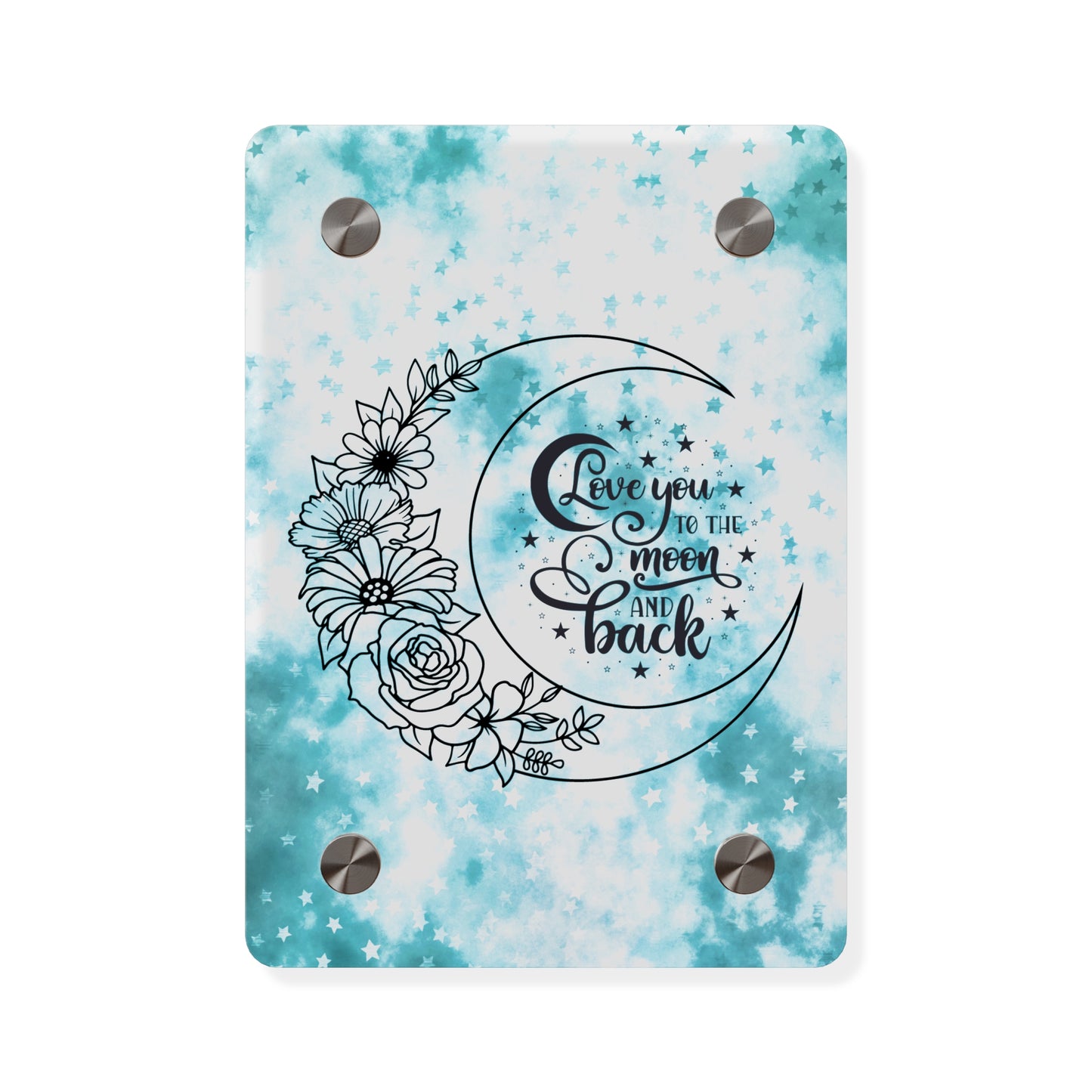 Starry Love You To The Moon And Back Acrylic Wall Art Panel, Beautiful Decor for Any Room, Accent for Any Room, Great Gift Idea for Any Occasion