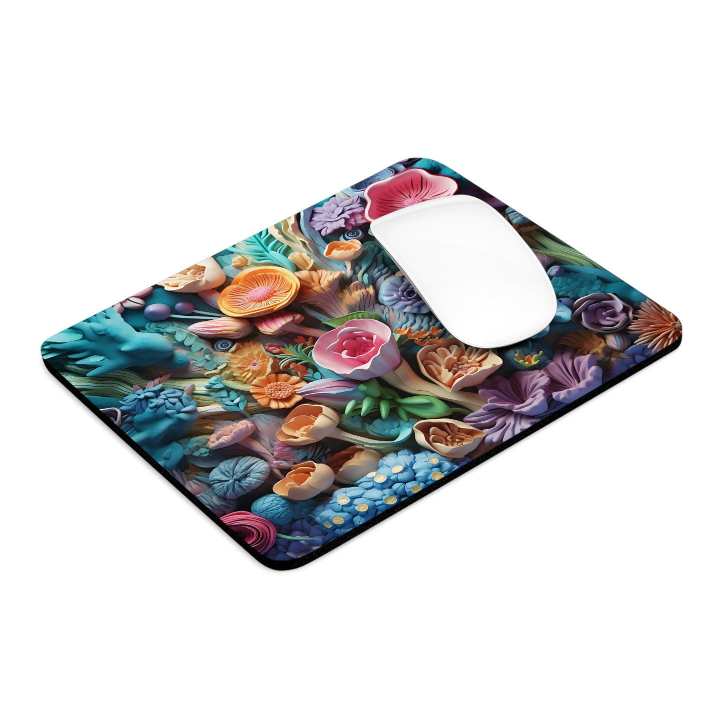 Petals & Blooms Floral Desk Mouse Pad - Vibrant Nature-Inspired Desk Accessory