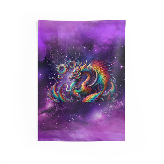 Vibrant Dragon Wall Tapestry | Colorful Bohemian Decor, Psychedelic Tapestries, Dreamy Room Accent, Fantasy Wall Art, Festival Home Decor