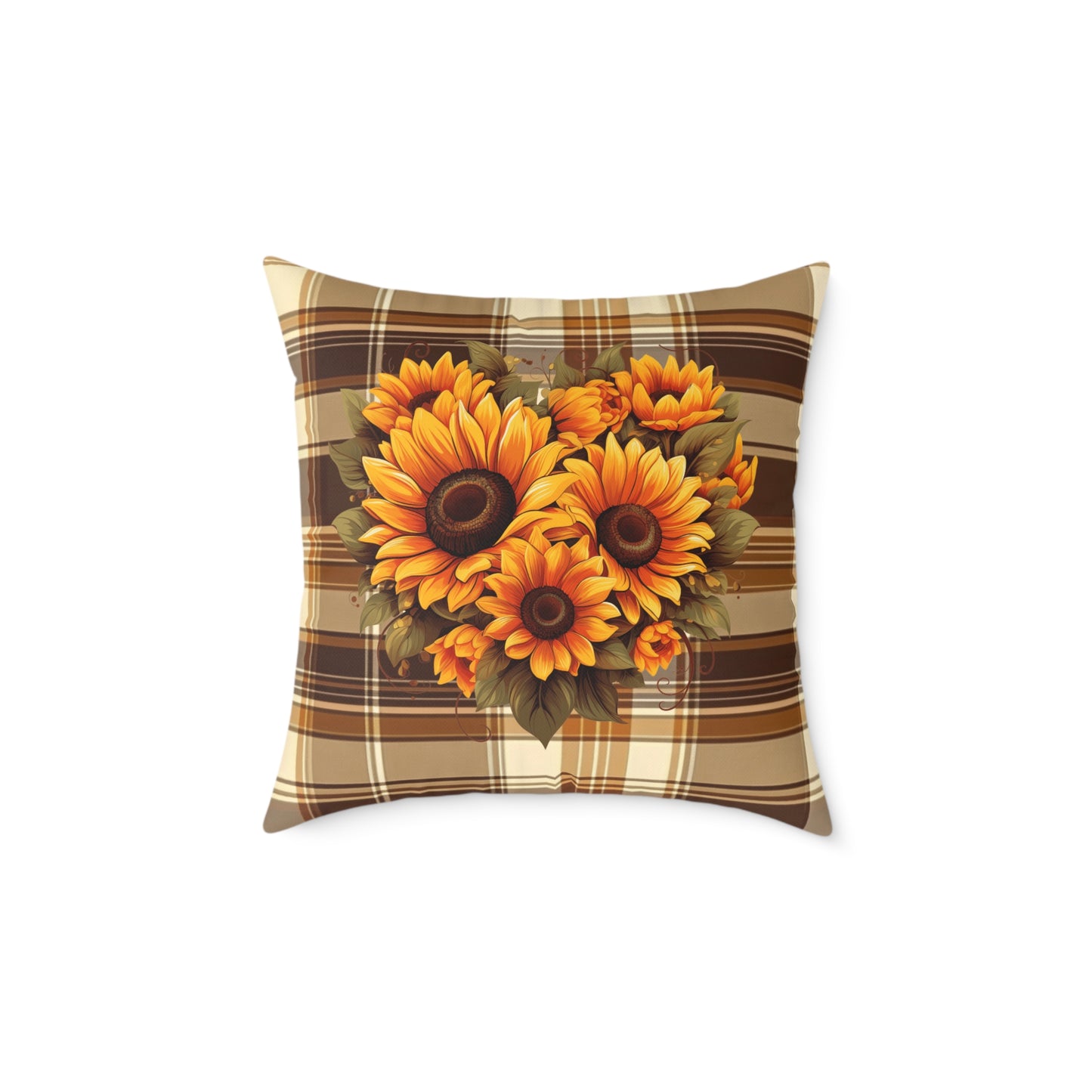 Fall Decor Square Poly Canvas Pillow, Beautiful Two-Sided Fall Decor Pillow for Home or Office, Stylish Fall Accent for Any Room