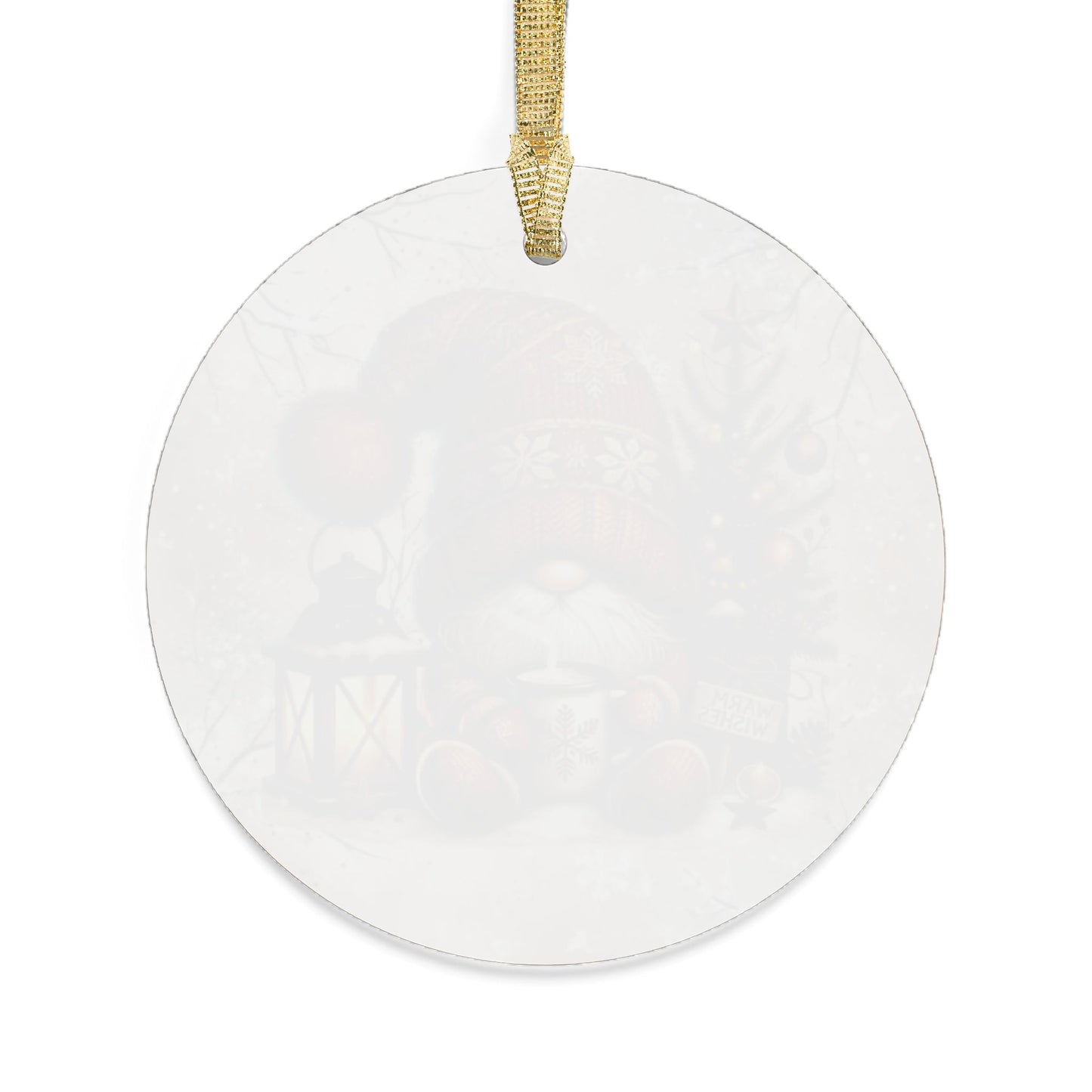 Festive Acrylic Christmas Ornaments - Cozy Santa Gnome Design Decor