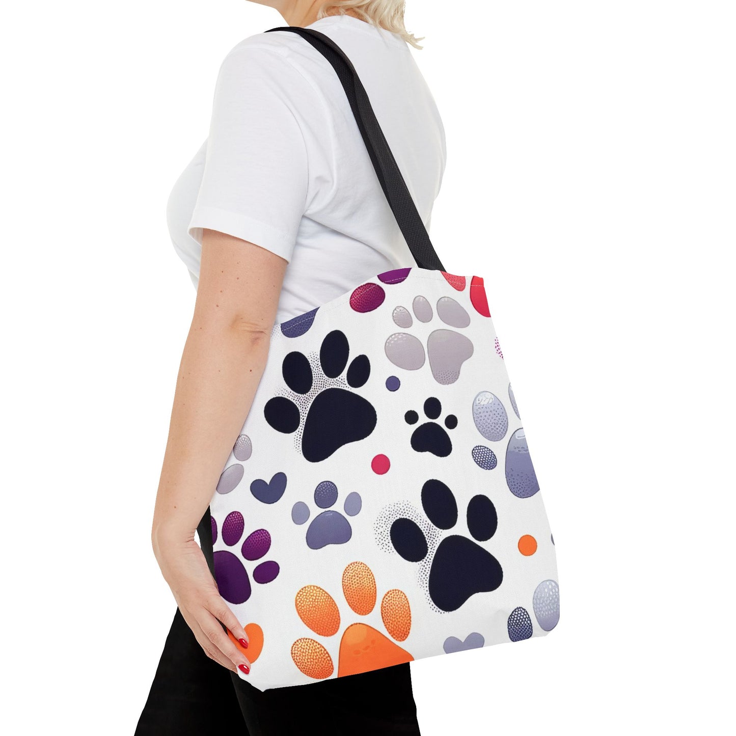 Paw Print FashionableTote Bag (AOP), Stylish, Animal Lovers, Pet Lovers, Great Gift Idea for Birthdays, Holidays or Any Occasion for Anyone