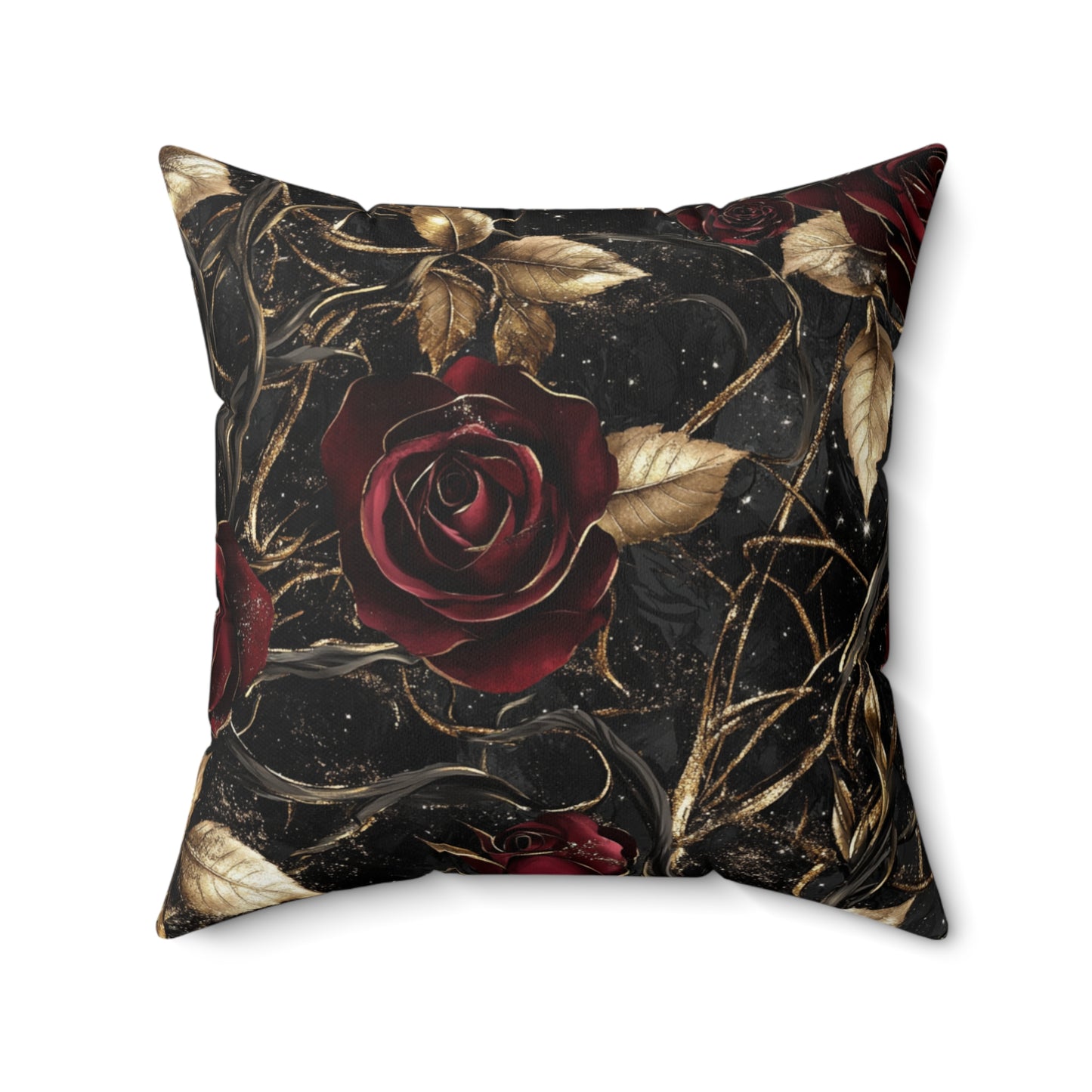 Elegant Gothic Floral Pillow, Decorative Cushion, Home Decor, Gift for Her, Living Room Styling, Halloween Decor, Valentine's Day Decoration