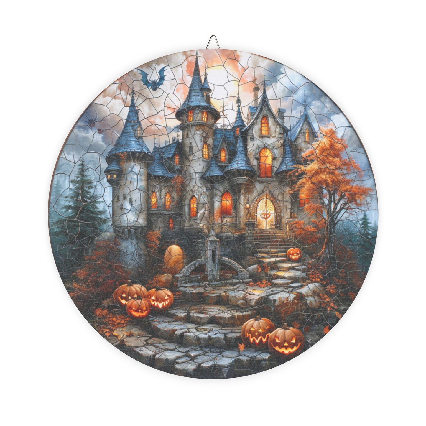 Halloween Decor, Rustic Charm Spooky Wood Sign, Haunted House Wall Art, Autumn Home Decor, Fall Celebration Sign