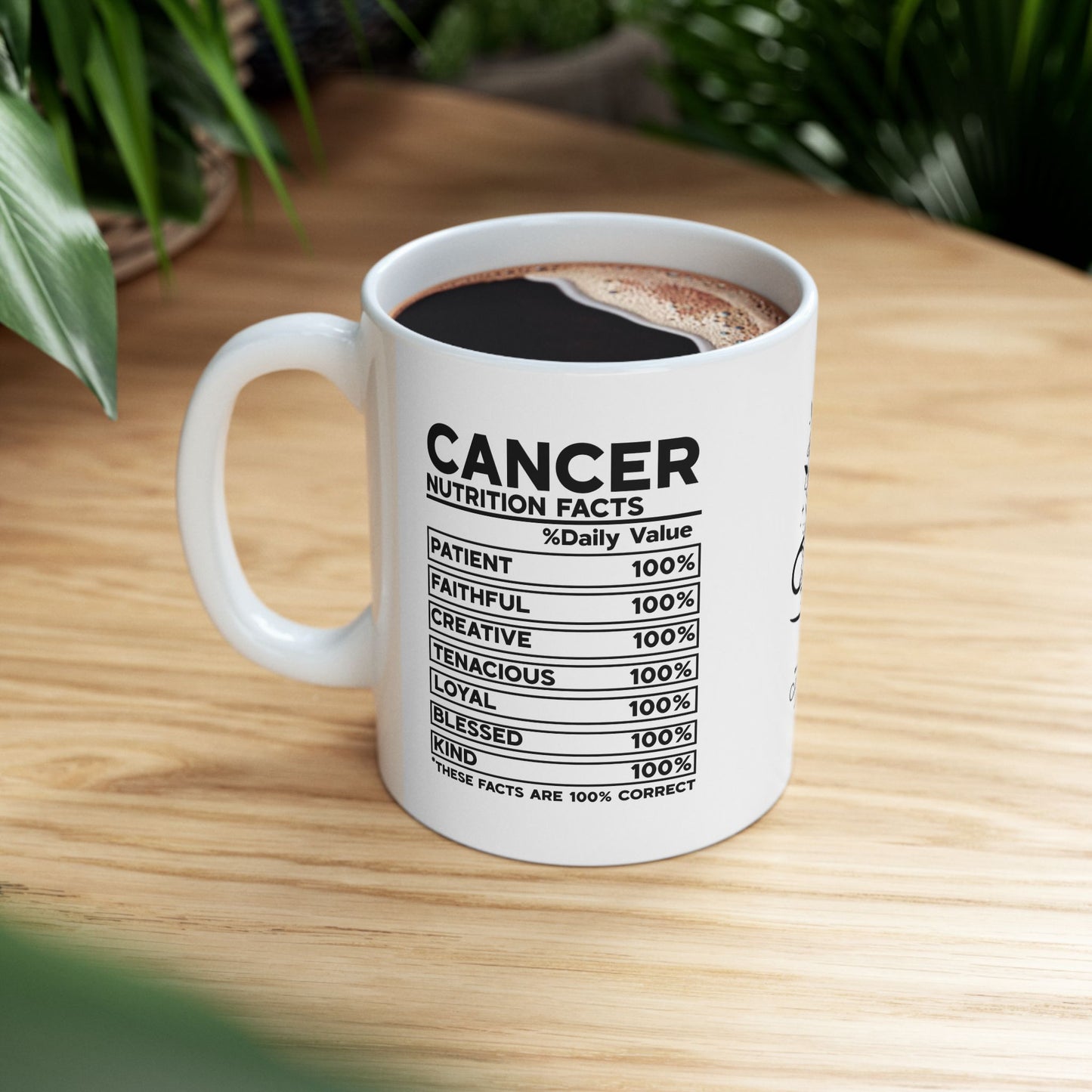 Cancer Zodiac Ceramic Mug – Empowering Design for Zodiac Lovers