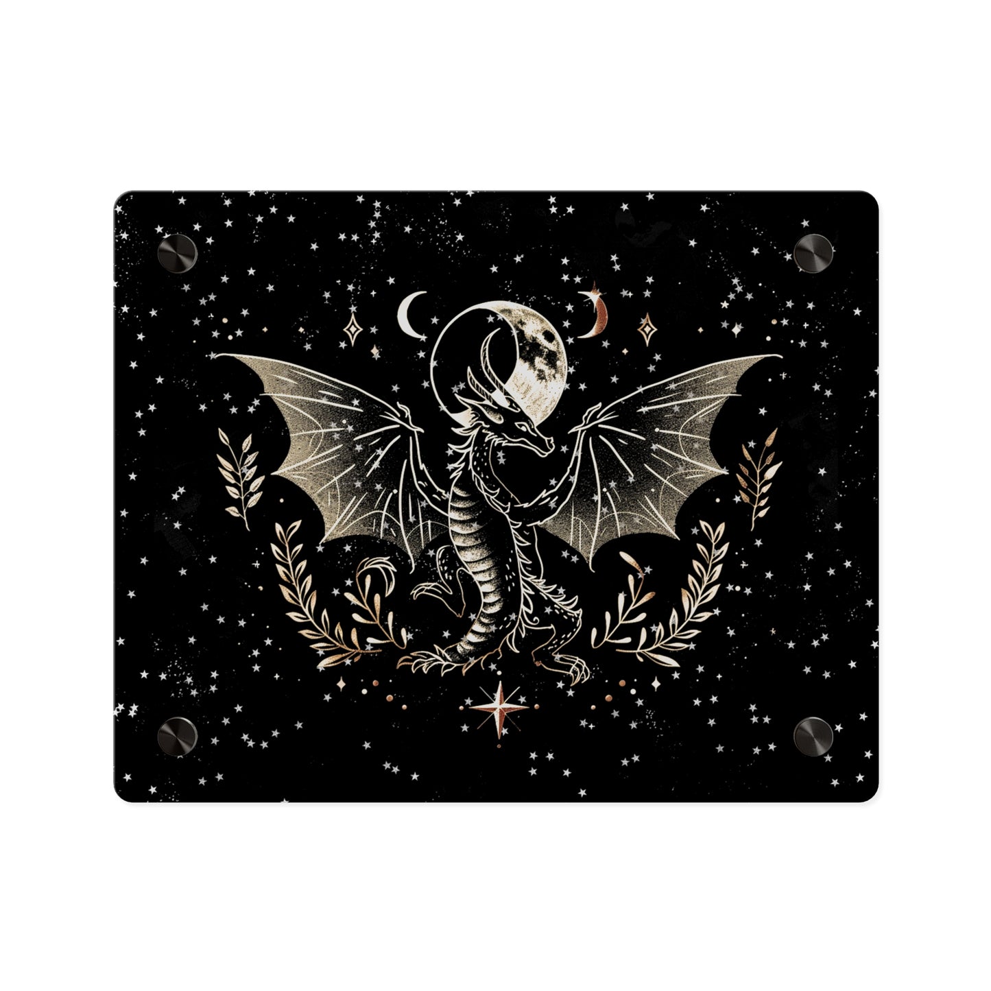 Mystical Dragon Acrylic Wall Art Panel - Celestial Home Decor