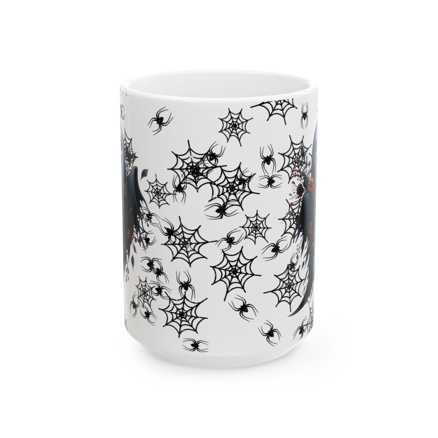 Spooky Cute Ghost Halloween Ceramic Mug, Coffee Cup for Autumn Decor, Gift for Witch Lovers, Tea Mug for Haunting Vibes, 11oz or 15oz Options