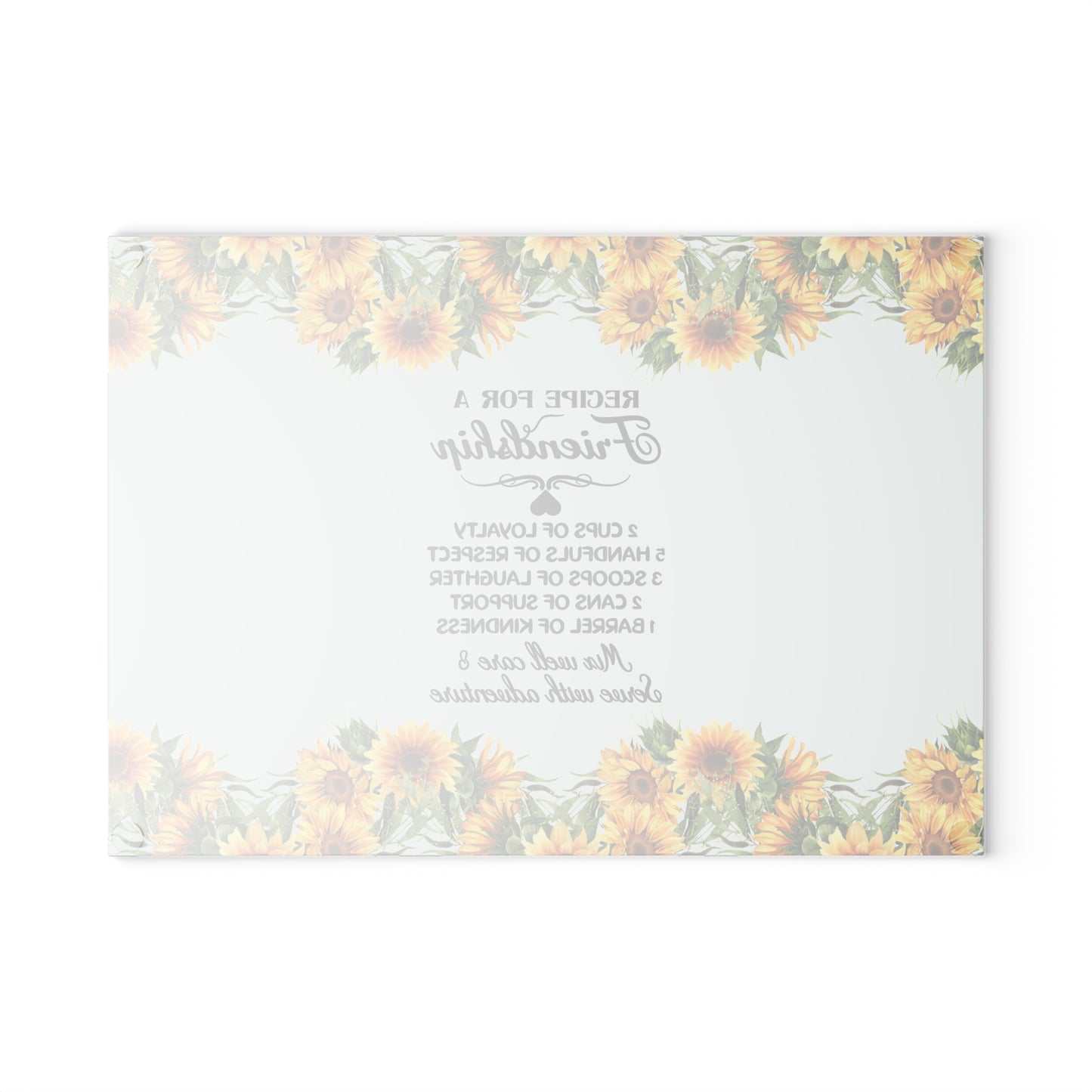 Glass Cutting Board Friendship Quote, Home Kitchen Essential, Friends Who Love To Cook, Housewarming Gift Idea, Friendship for Him or Her