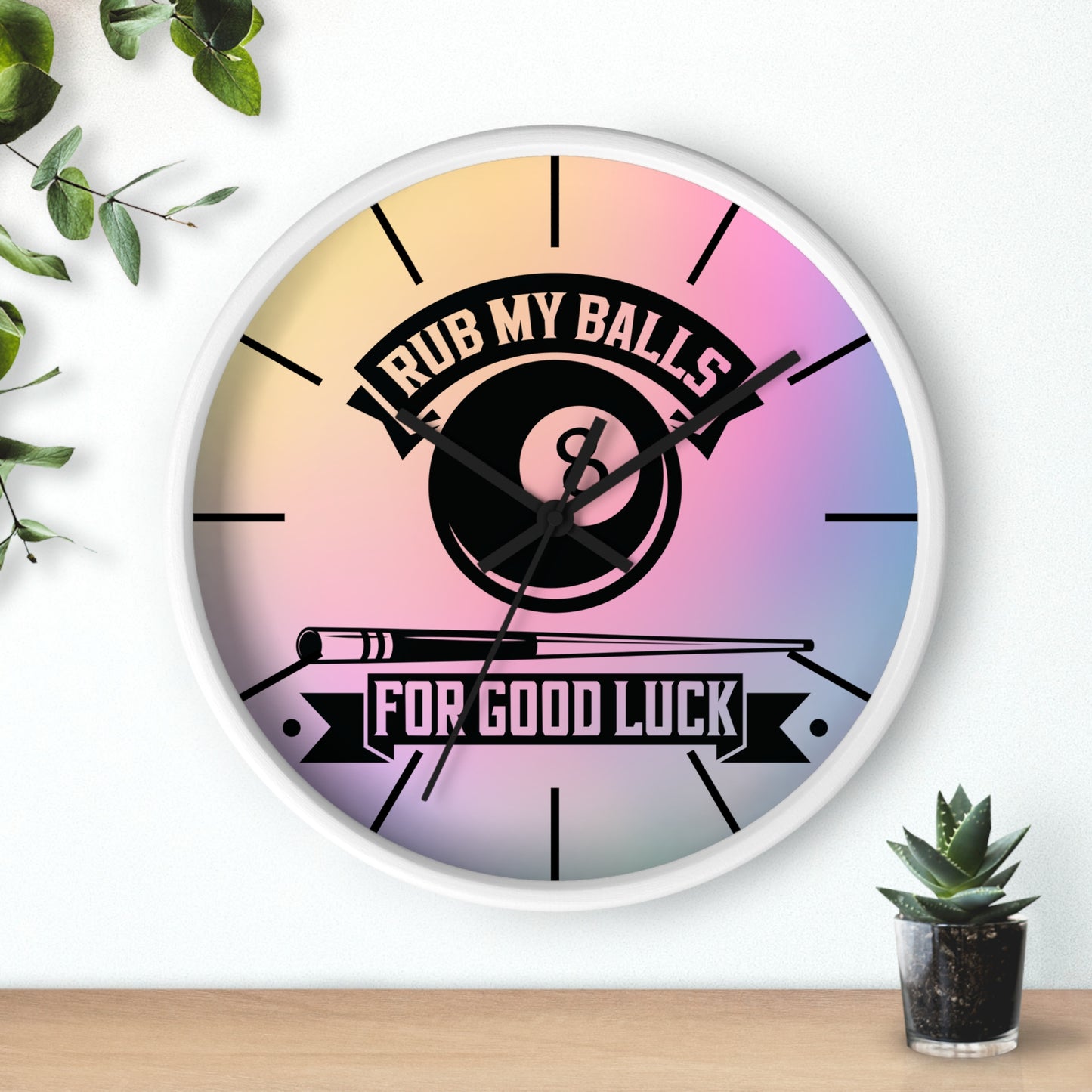 Pool Humor Quote Wall Clock - Game Room Decor Gift