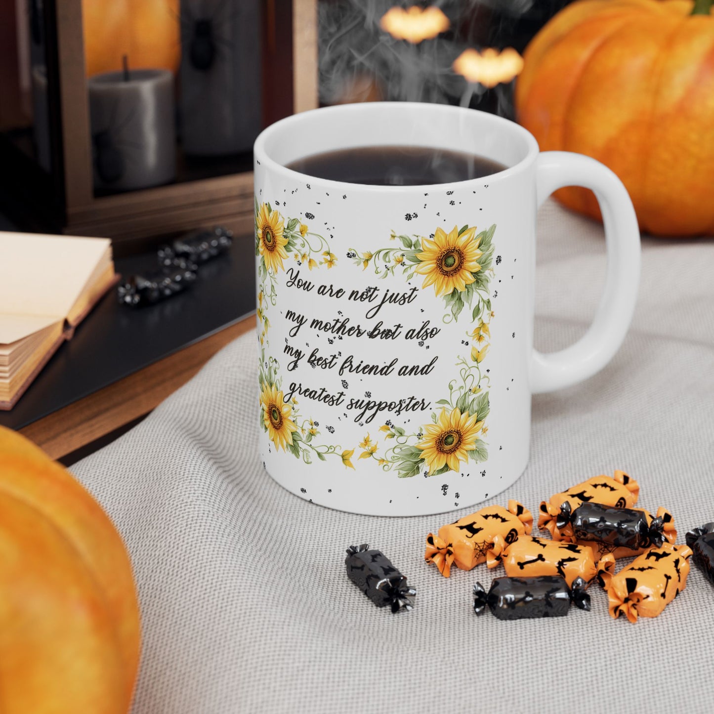 Sunflower Mom Ceramic Coffee Mug - Inspirational Mother's Day Gift Idea or Any Occasion (11oz, 15oz)