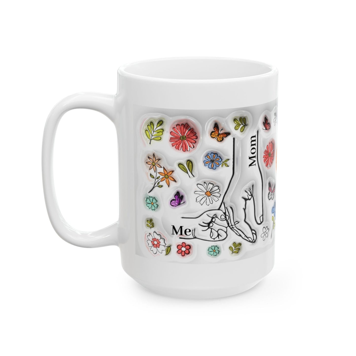 Floral Ceramic Mug for Mom - 11oz & 15oz