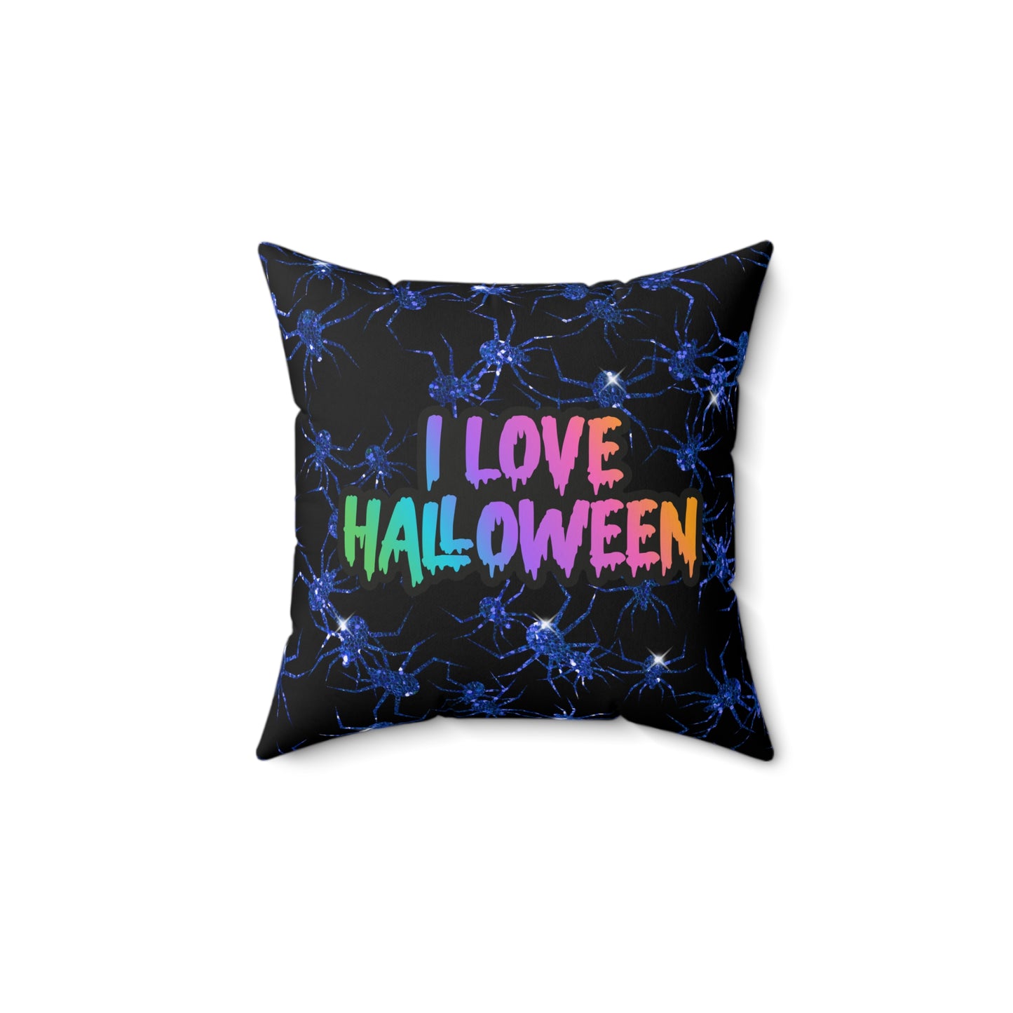 Halloween Throw Pillow, I Love Halloween Decor, Spun Polyester Cushion, Festive Home Accent, Spooky Gift Idea, Fall Celebration