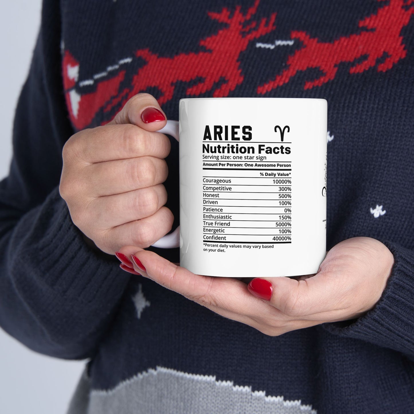 Zodiac Aries Ceramic Coffee Mug (11oz, 15oz) - Astrology Gift for Star Sign Lovers