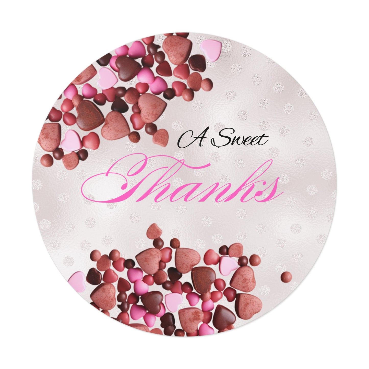 Sweet Heart Round Vinyl Stickers - Perfect For Personalized Wedding Favors, Cute Thank You Stickers, Heart Theme Party Labels, Custom Stickers for [...]