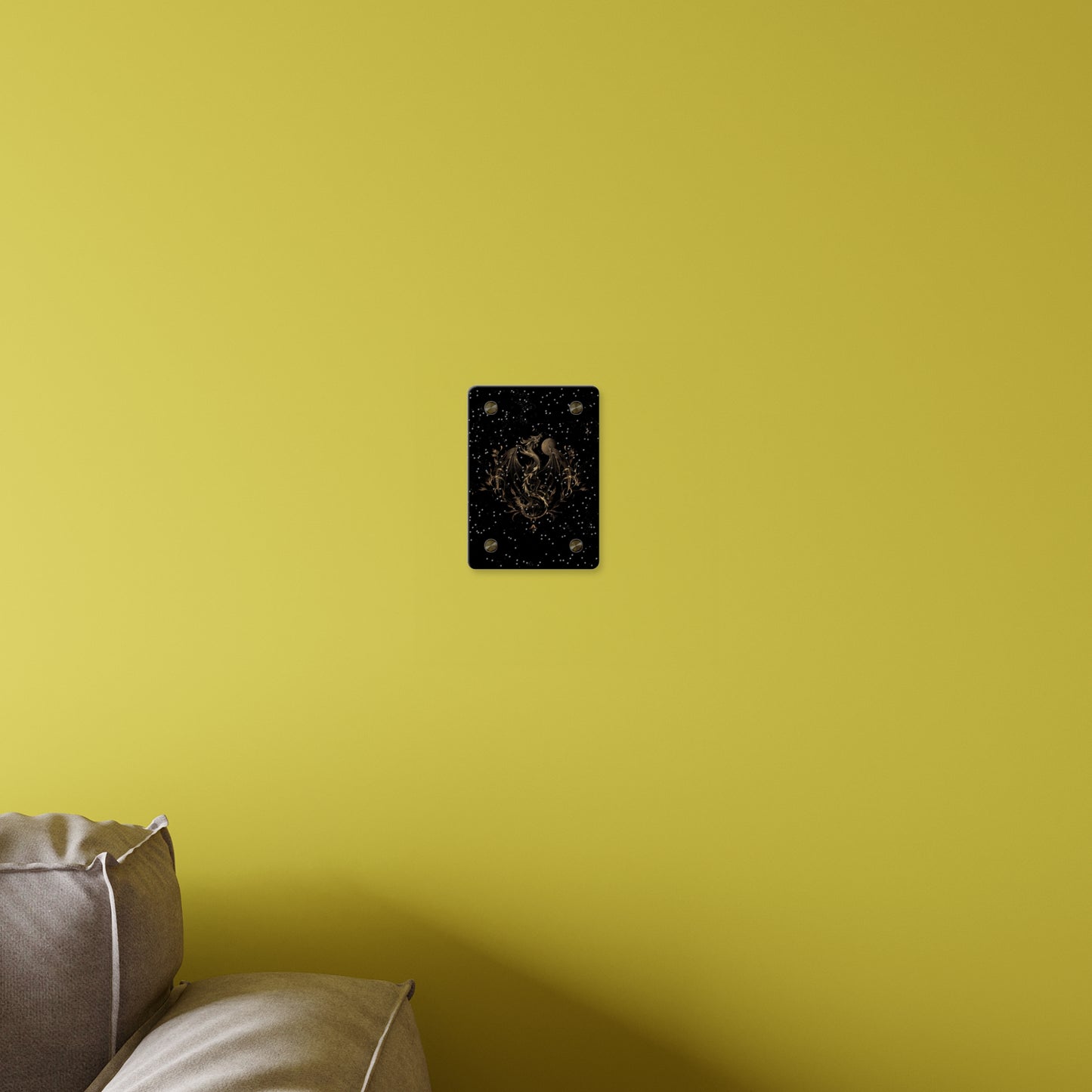 Sleek Dragon Acrylic Wall Art Panel - Celestial Decor for Fantasy Lovers