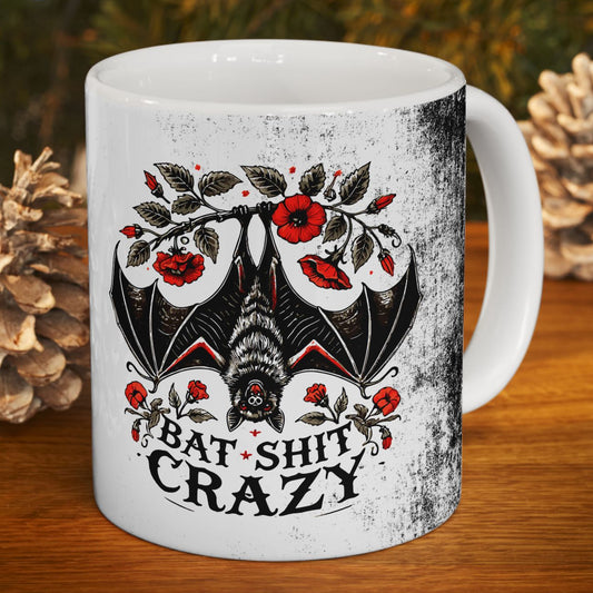 Ceramic Mug - "Baby, I'm Bat Crazy" - Gothic Coffee Mug (11oz, 15oz)