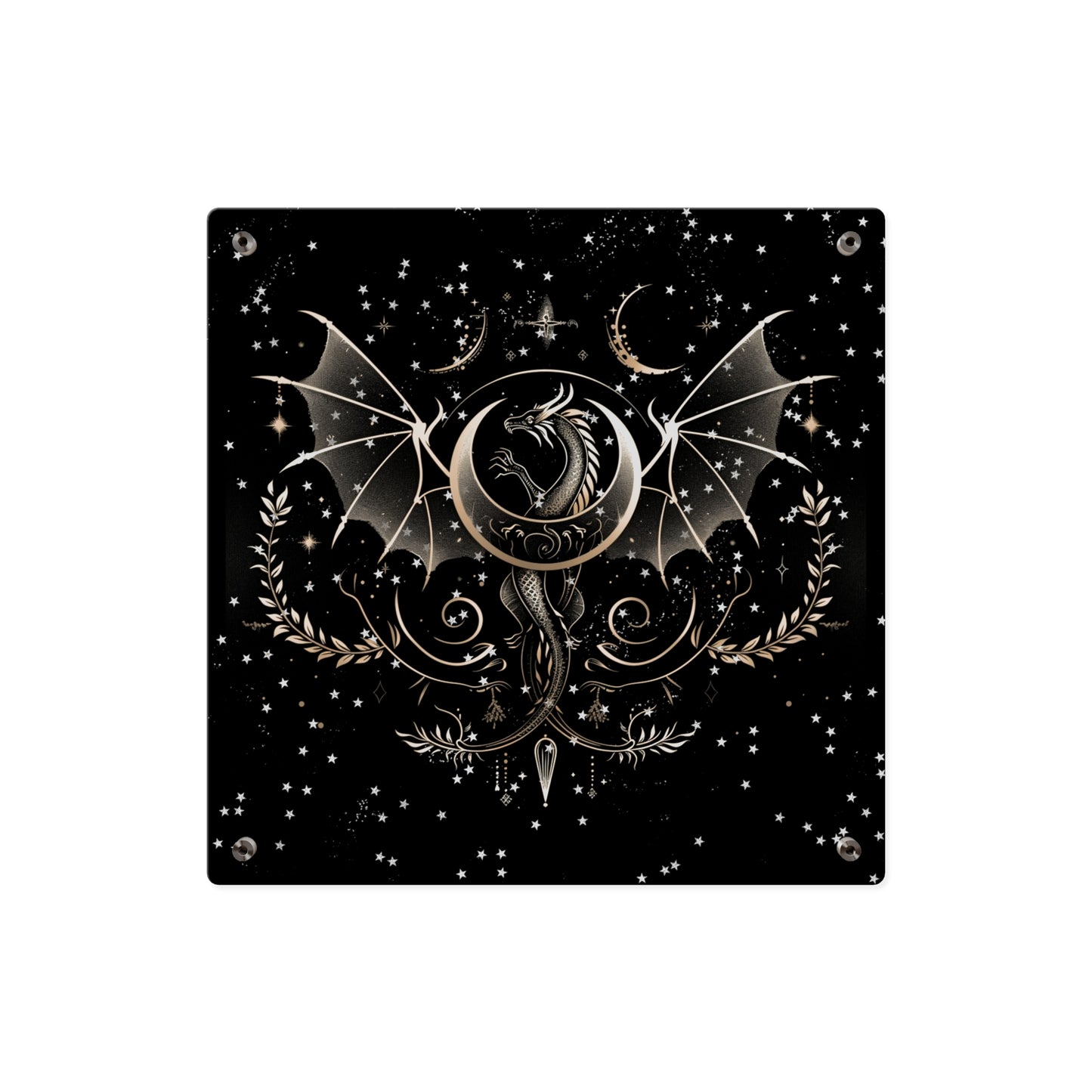 Mystical Dragon Acrylic Wall Art Panels - Celestial Decor for Fantasy Lovers