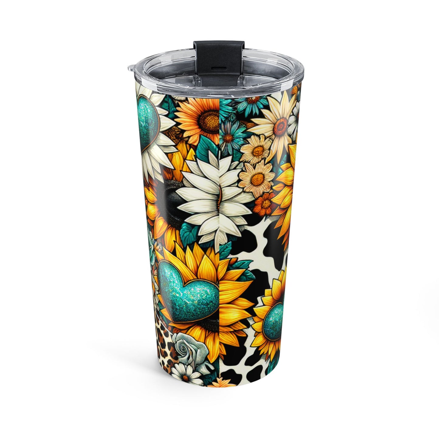 Colorful Sunflower Heart Tumbler 20oz - Mother's Day Gift