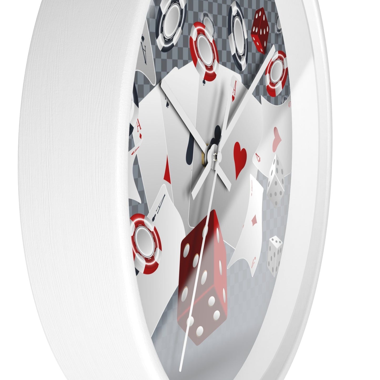 Poker Wall Clock - Game Room Man Cave Decor Gift