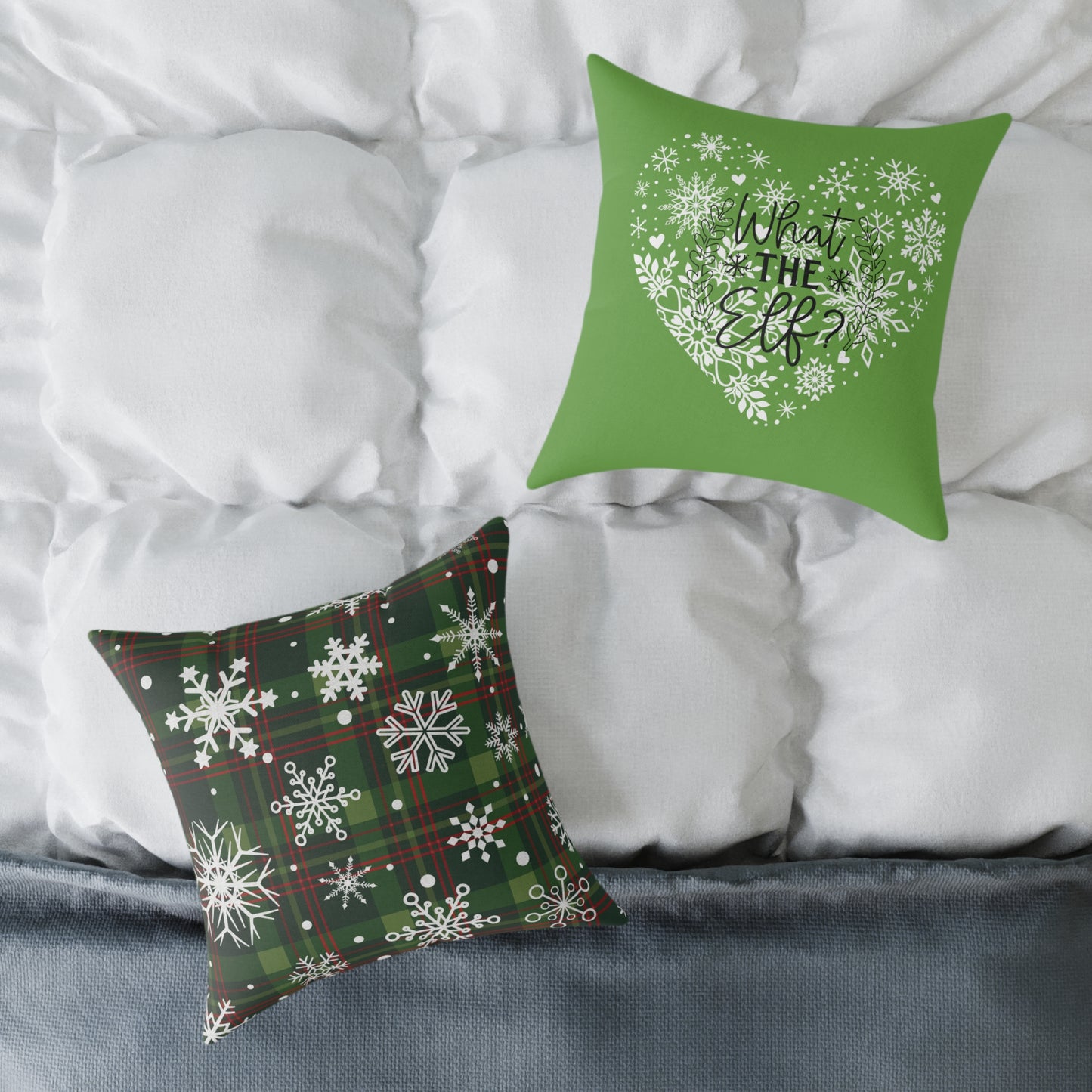 Holiday Humor Square Poly Canvas Pillow, Beautiful Two-Sided Holiday Decor, Holiday Accent for Home or Office, Accent for Any Room